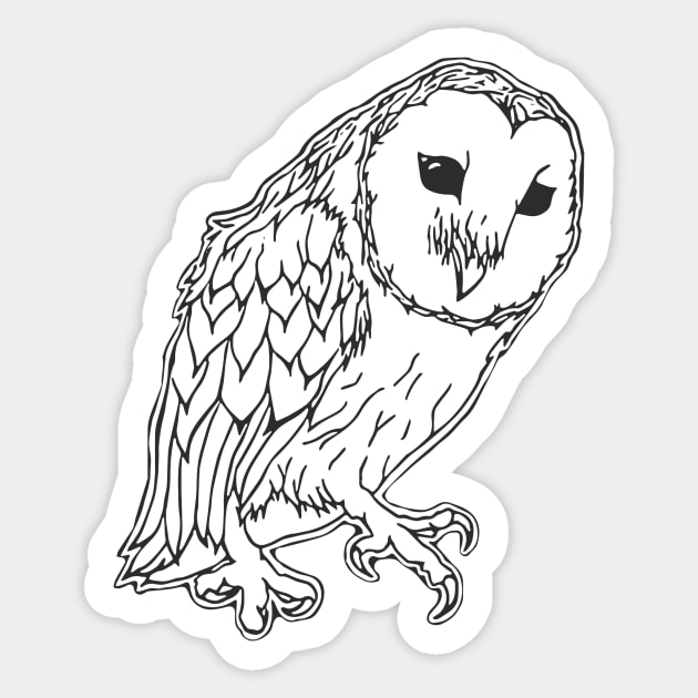 Barn Owl Sticker by Anikafox